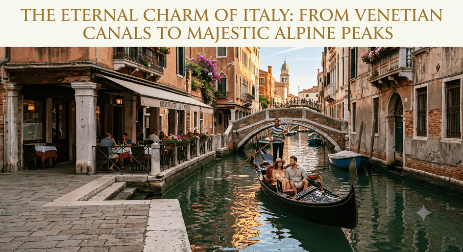 The Eternal Charm of Italy: From Venetian Canals to Majestic Alpine Peaks
